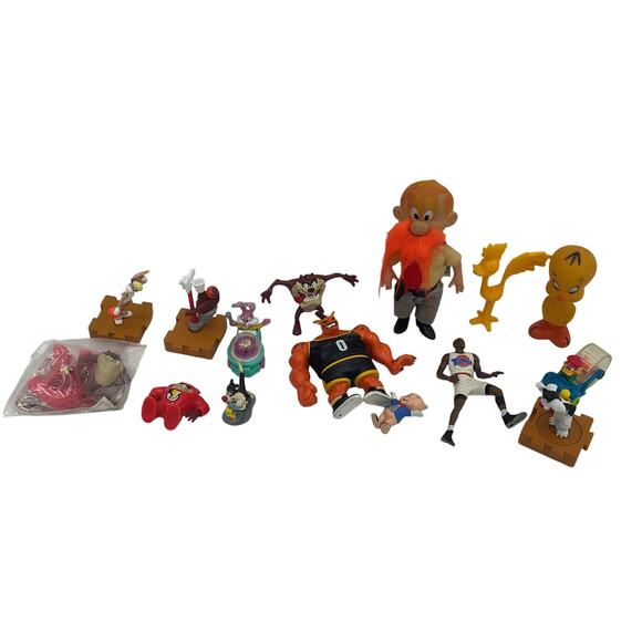 Vintage Looney Tunes Yosemite Sam Space Jam Tweety Bird Toy Figures LOT Preowned